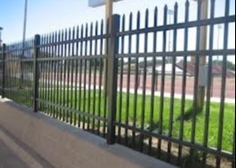 1.8 X 2.4m Wrought Iron Look Fence Black Powder Coated Galvanized Bar