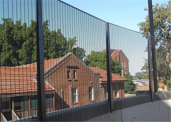 High Security Durable 358 Green Anti Climb Fence Clear Vu Clear View