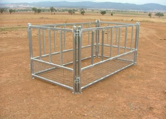 4 Piece Galvanized Steel Large Square Hay Bale Feeder 32mm 40mm