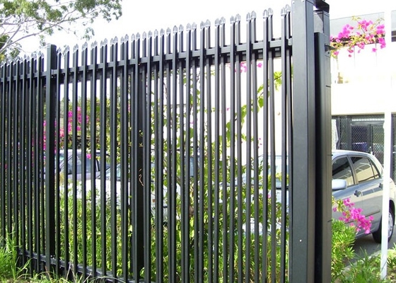 Tubular 2100x2400mm Ornamental Steel Fence Panels Anti Rust