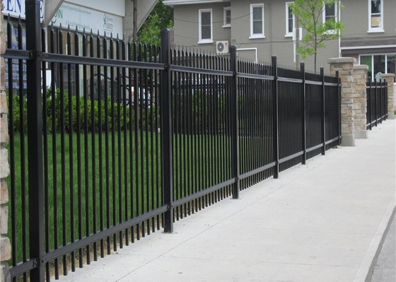 Steel Pinnacle 3 Rail 8ft Wide Tubular Pool Fencing for Residential