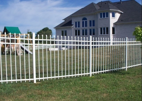 Steel Security 6ftx8ft Residential Ornamental Fence With Polyester Coated