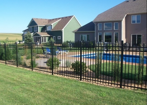 Steel Security 6ftx8ft Residential Ornamental Fence With Polyester Coated