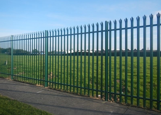 D Section 1.2m Steel Palisade Fencing With Hot Dipped Galvanized