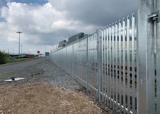 Steel Residential Security Palisade Fence Metal Curved Portable