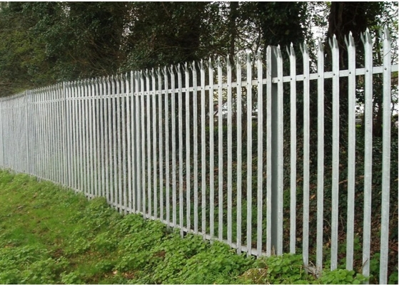 Galvanised Security Palisade Fencing Triple Point W Section Metal