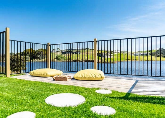 Durable Flat Top Metal Tubular Fencing Lightweight Pool 1.2m Tall